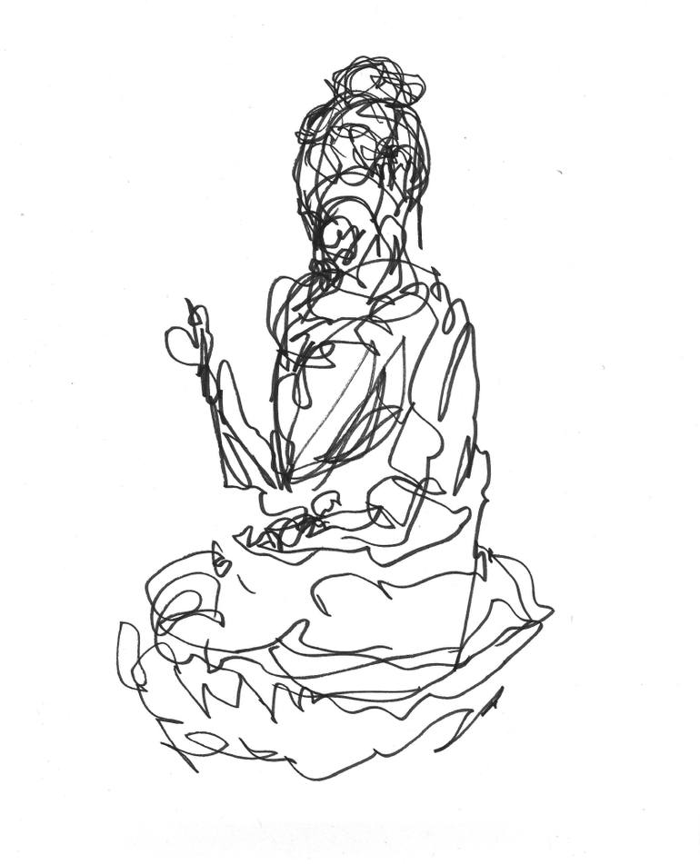 770x951 gautama buddha drawing - Gautam Buddha Drawing