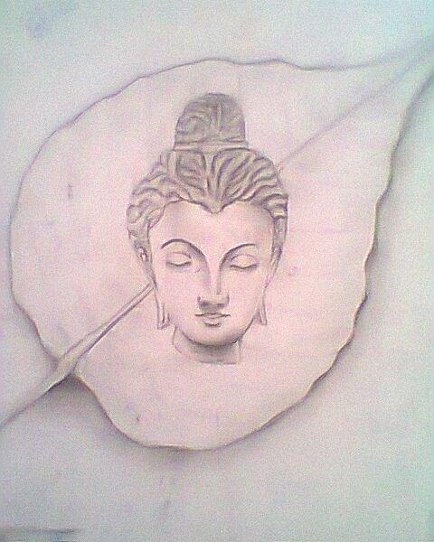 480x600 gautama buddha drawing - Gautam Buddha Drawing