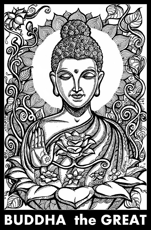 514x781 buddha - Gautam Buddha Drawing