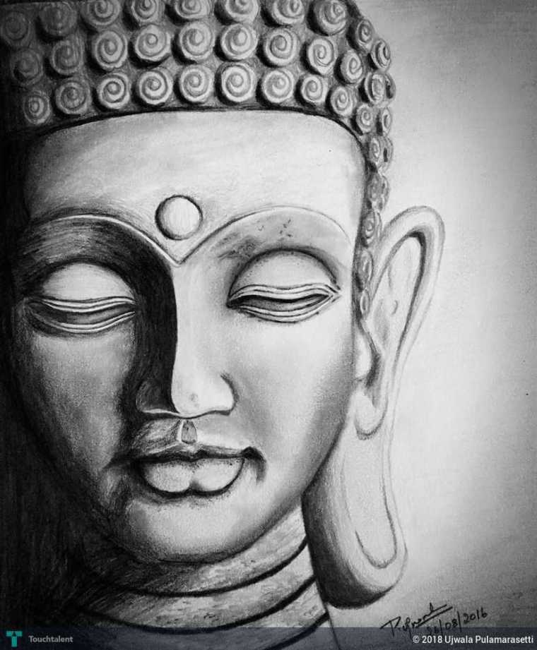 Gautam Buddha Drawing at Explore collection of