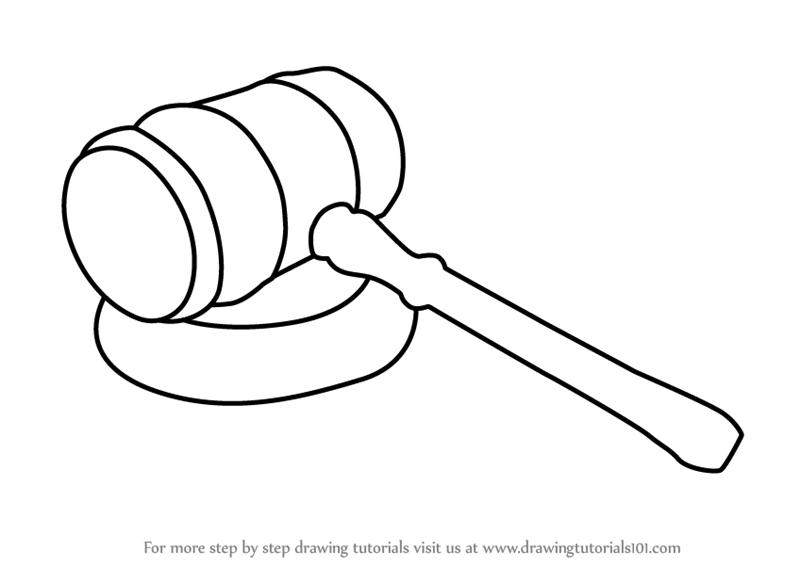 800x567 learn how to draw a gavel - Gavel Drawing