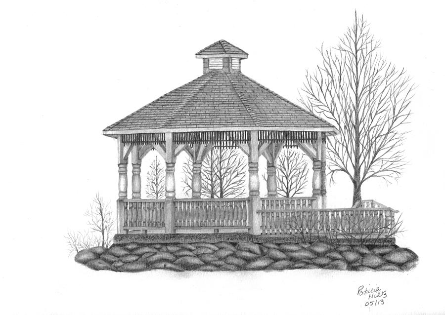 900x638 Oceanside Gazebo Drawing - Gazebo Drawing