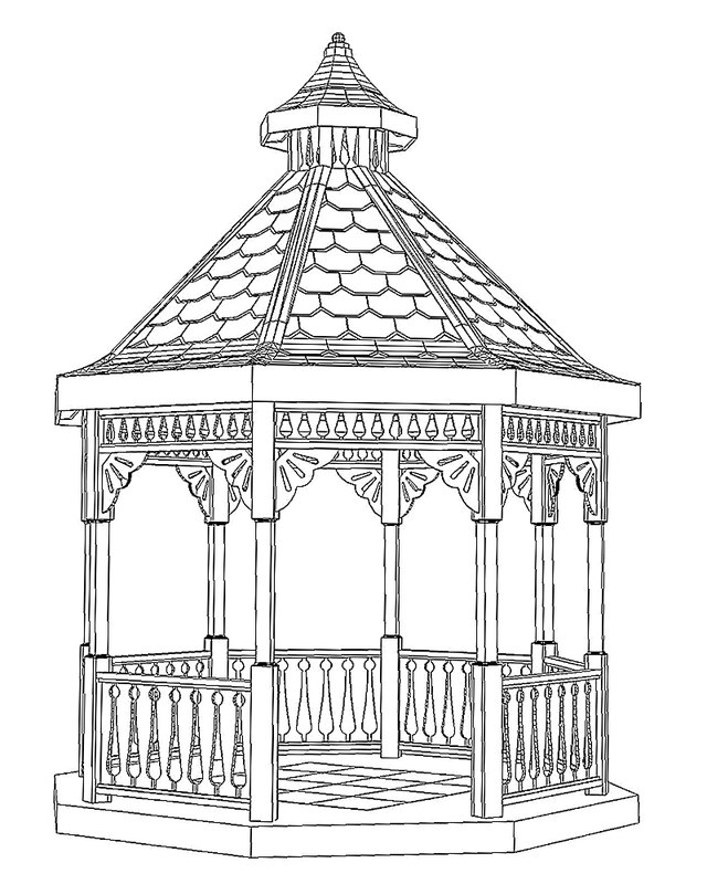 640x800 Gazebo Model - Gazebo Drawing