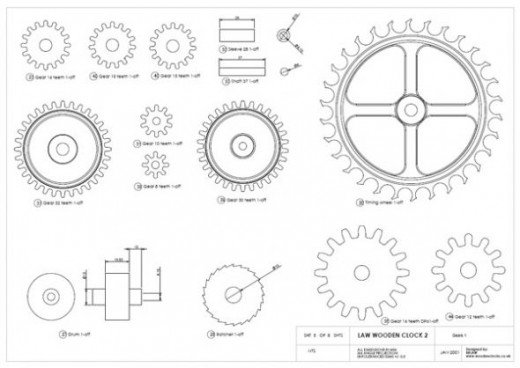520x368 how to make a wooden gear clock feltmagnet - Gear Clock Drawing