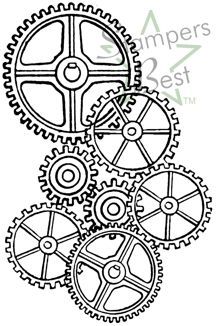 216x326 steampunk gear drawings - Gear Clock Drawing