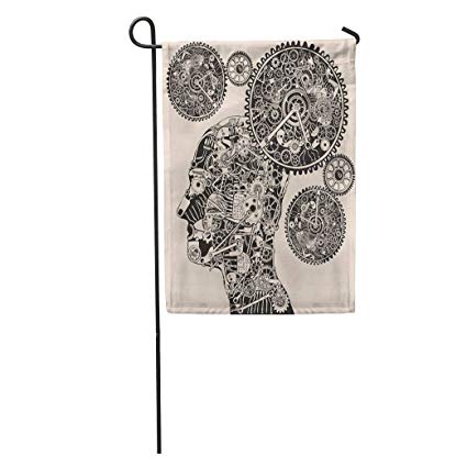 425x425 semtomn garden flag steampunk time gear clock drawing - Gear Clock Drawing