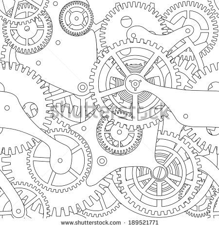 450x470 gear drawings clockwork gears drawing seamless texture of gear - Gear Drawing