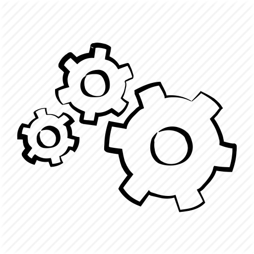 512x512 gears, hand drawn, options, preferences, settings icon - Gear Drawing