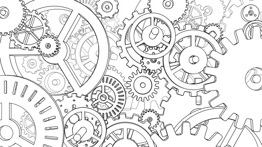 852x480 Steampunk In Steampunk Drawing, Gear - Gear Drawing