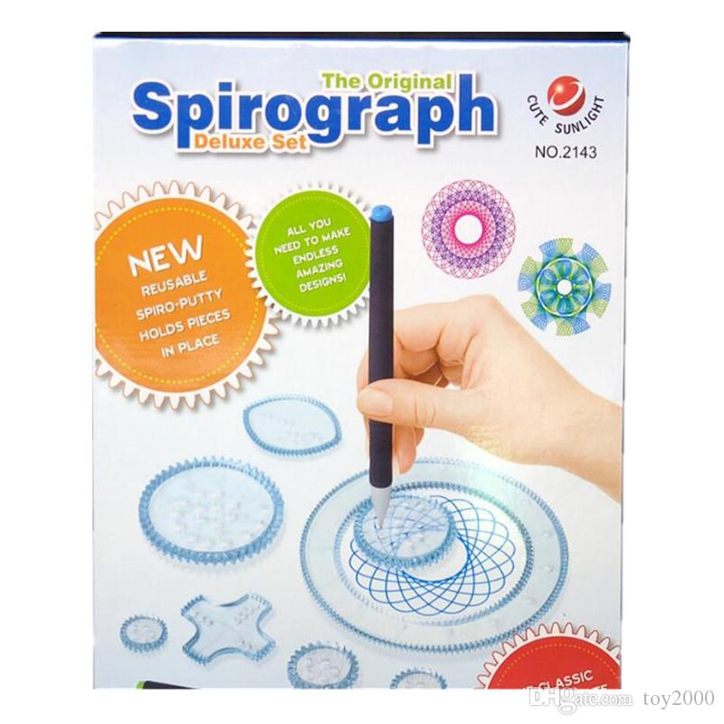 800x800 spirograph drawing toys set interlocking gears wheels drawing - Gear Drawing Toy