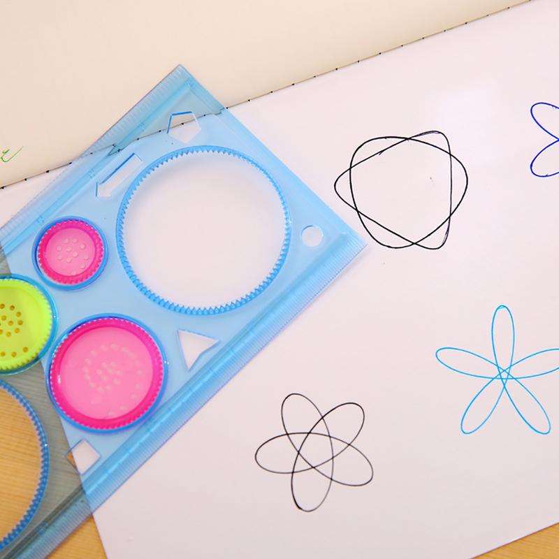 800x800 children's drawing tools spirograph drawing toys set interlocking - Gear Drawing Toy