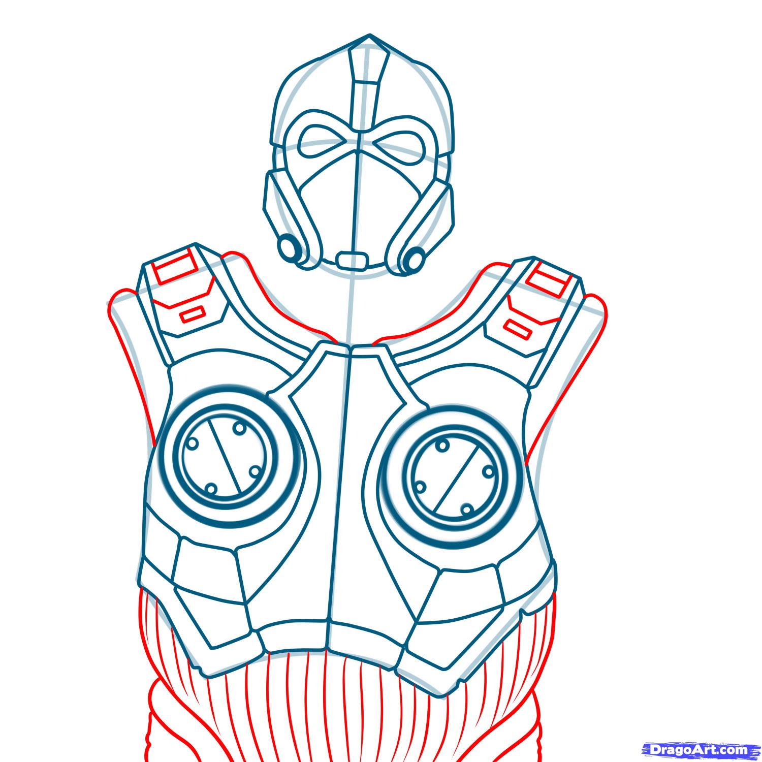 1500x1500 How To Draw Clayton Carmine, Gears Of War Step - Gears Of War Drawings