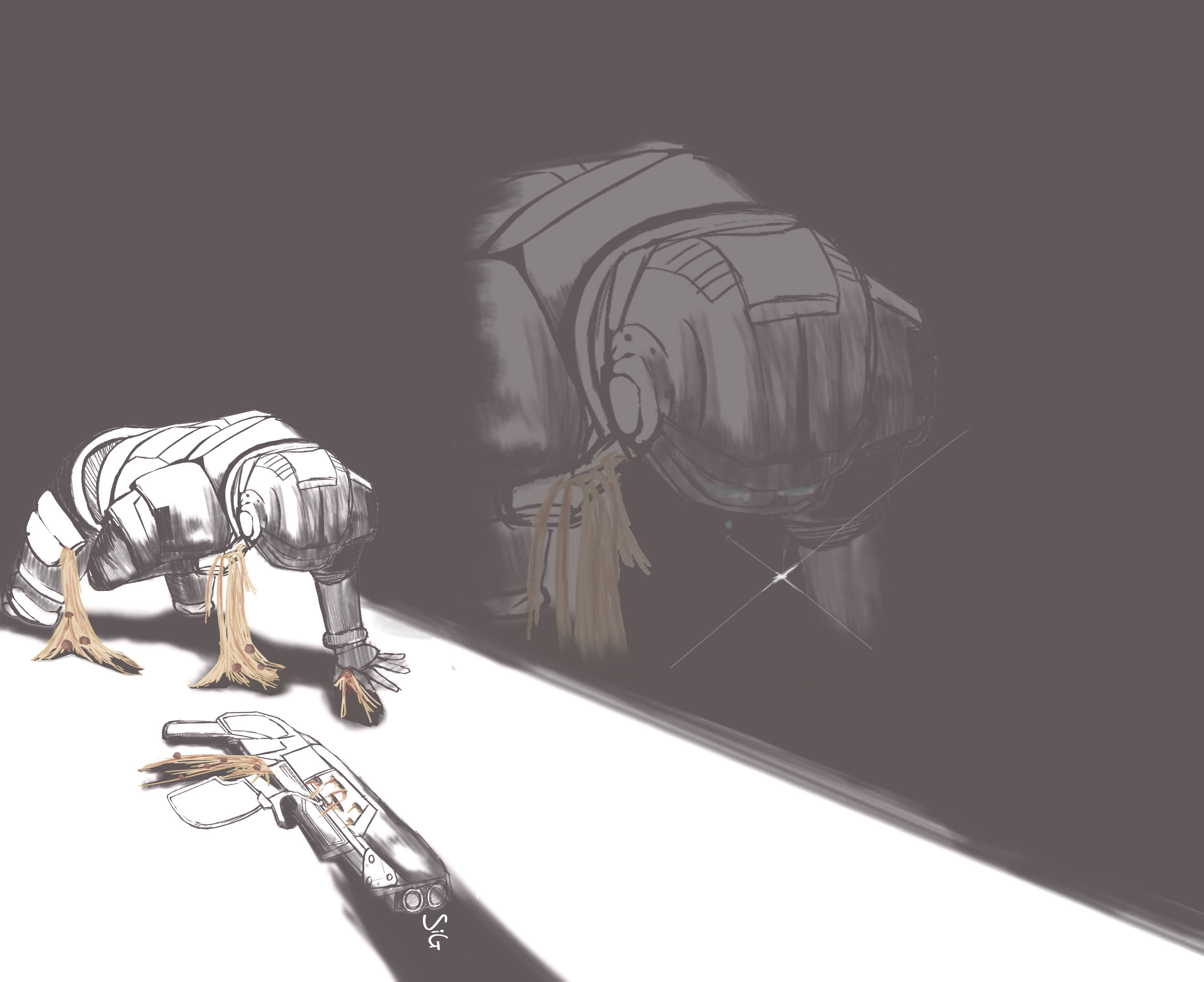 2648x2160 decided to draw me in my first gears of war game all those years - Gears Of War Drawings