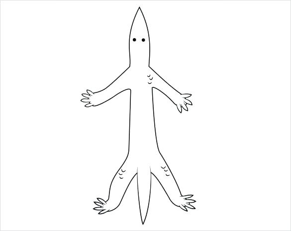 585x465 Full Size Of Coloring Pages For Adults Free Online Printable - Gecko Drawing Template