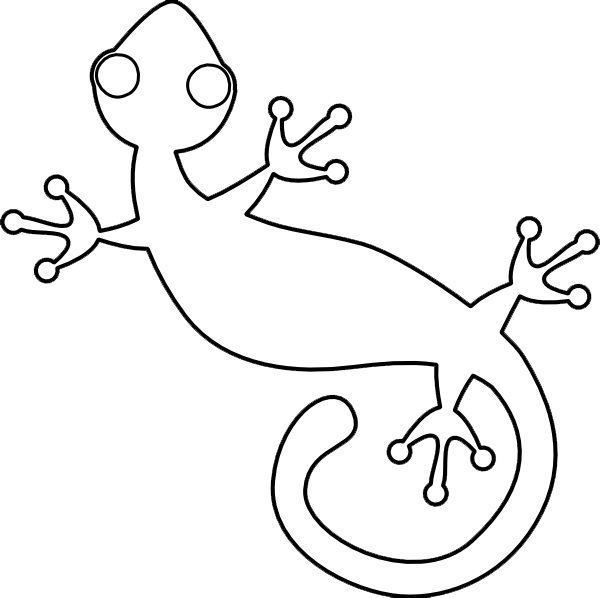 Gecko Drawing Template at PaintingValley.com | Explore collection of ...