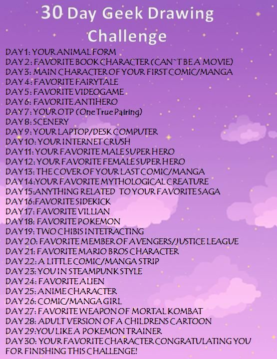 30 Day Anime Drawing Challenge