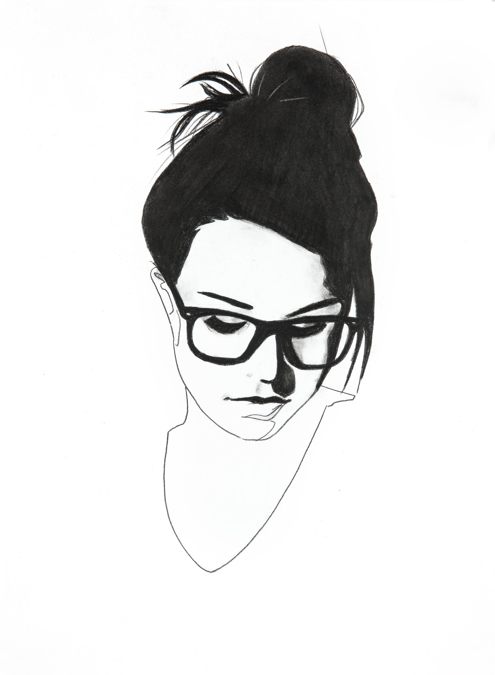 1920x2616 Geek Girl Drawing - Geek Drawing