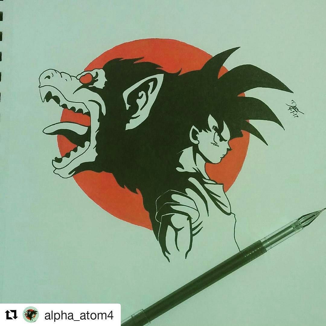 1080x1080 Goku - Geek Drawing