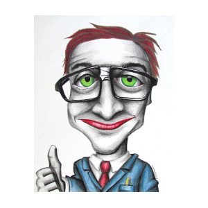 300x300 The Geek Shall Inherit The Earth Drawing - Geek Drawing