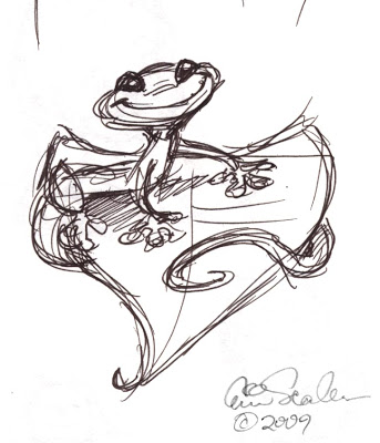 343x400 the ol' sketchbook no it's not the geico gecko - Geico Gecko Drawing