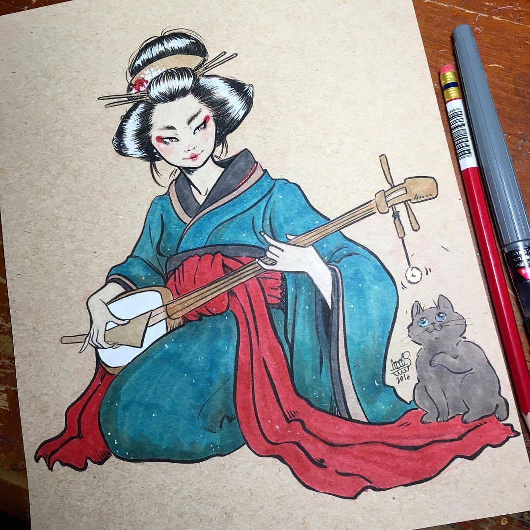 1080x1080 scarlet adrianne geisha - Geisha Drawing