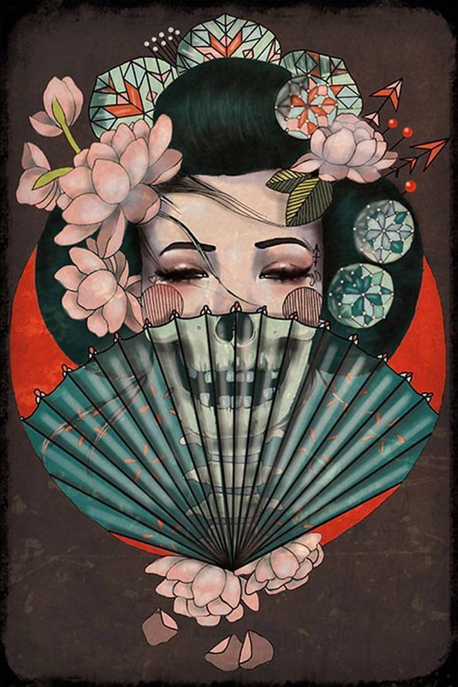 667x1000 geisha girl head tattoo design - Geisha Drawing Tumblr