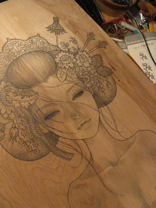 500x666 Via Tumblr Discovered - Geisha Drawing Tumblr