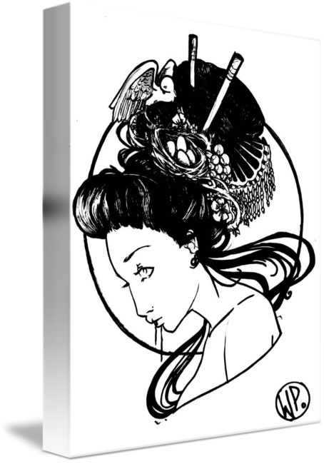 454x650 damned geisha - Geisha Drawing Tumblr