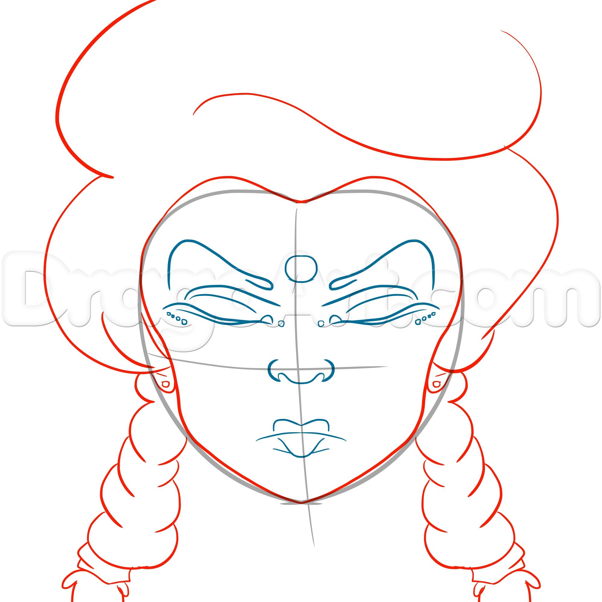 2000x2000 Draw A Geisha Face, Step - Geisha Face Drawing