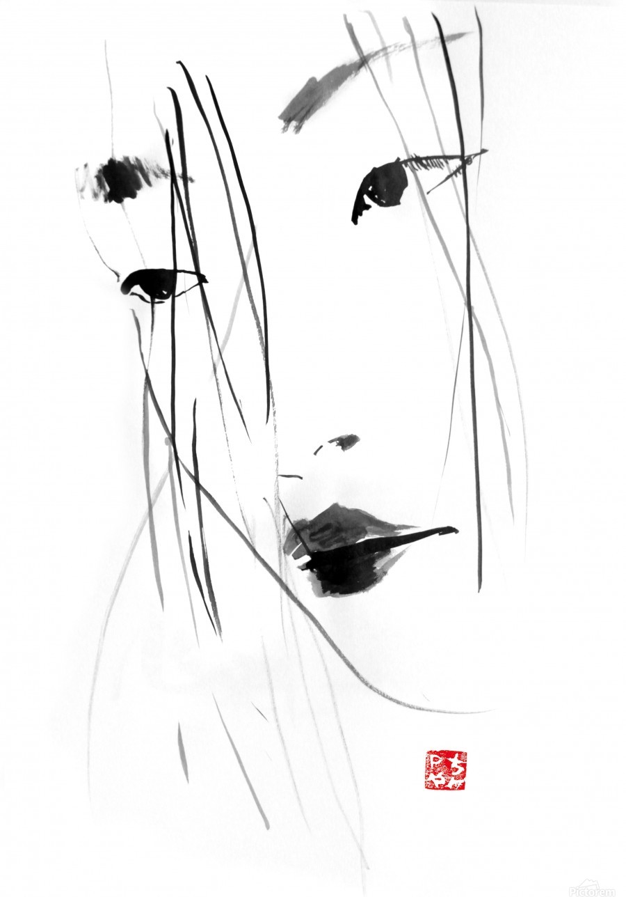 900x1288 Geisha Face - Geisha Face Drawing