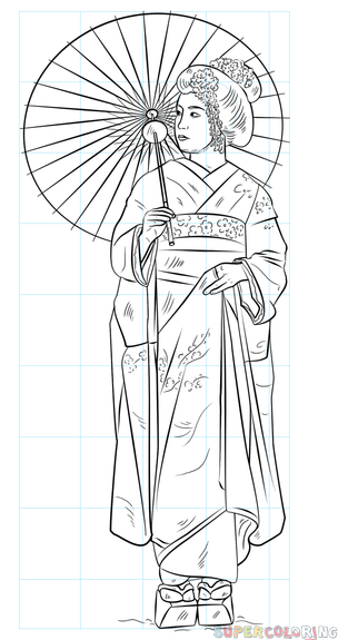 304x575 Geisha Girl Drawing Google Search Contemporary How - Geisha Girl Drawing