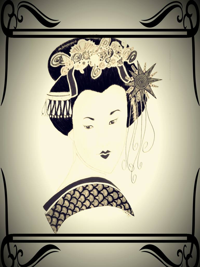 770x1027 Sayaka - Geisha Girl Drawing