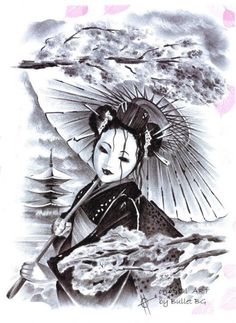 236x323 Best Geisha Drawings Images In Japanese Art, Geishas - Geisha Girl Drawing