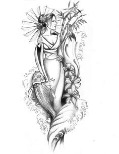 Geisha Tattoo Drawing
