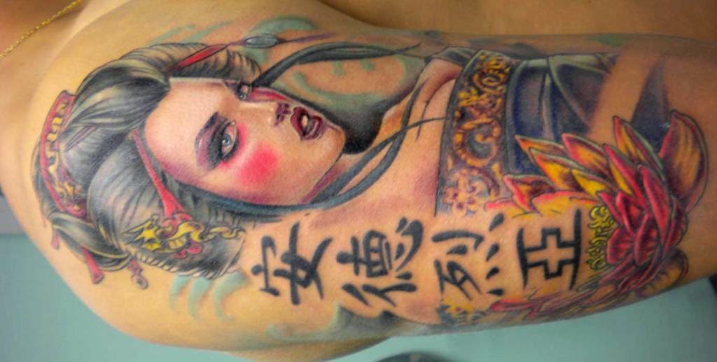 1024x517 geisha tattoos and meanings geisha tattoo designs and ideas - Geisha Tattoo Drawing