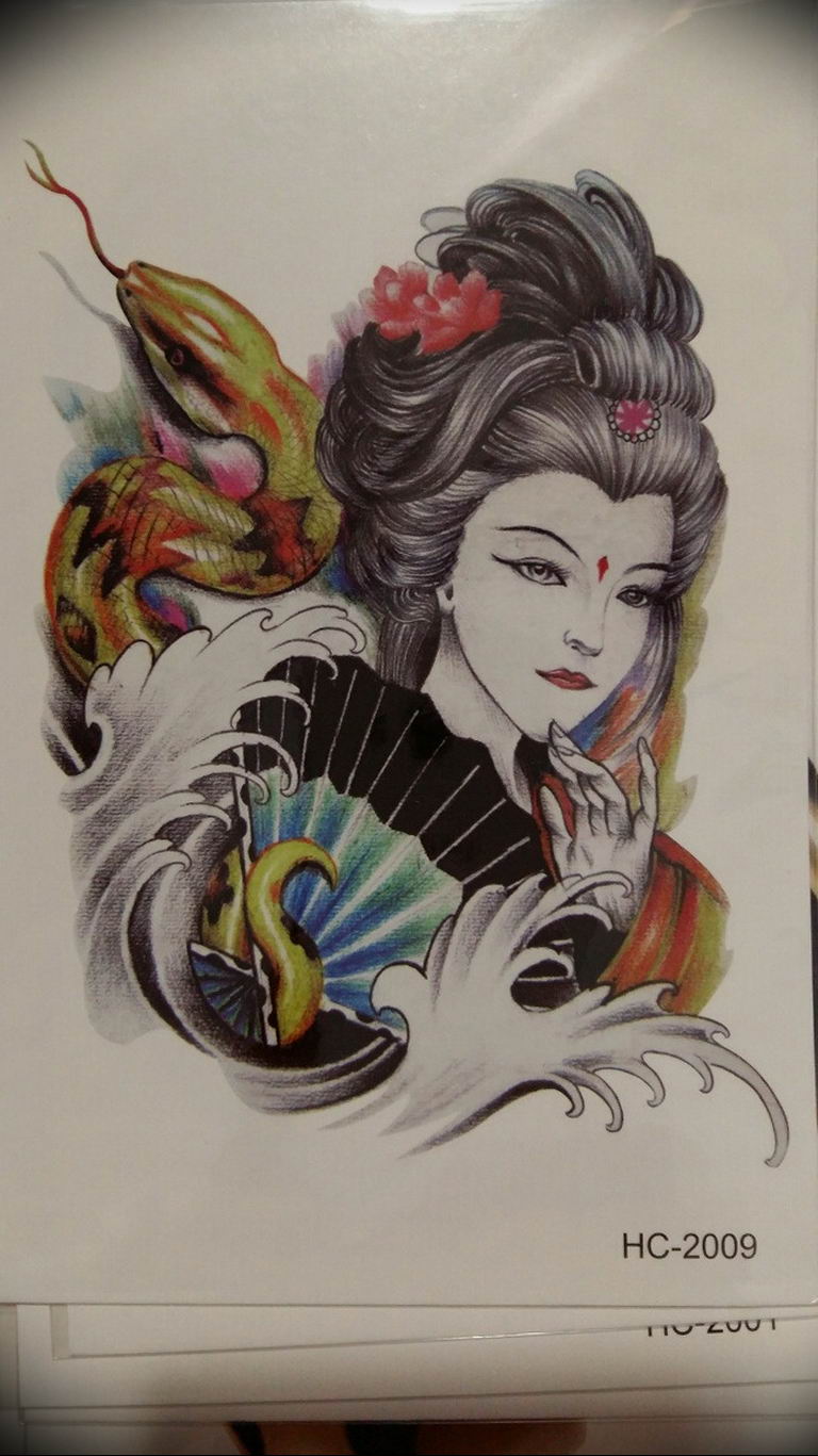 768x1367 Photo Tattoo Geisha - Geisha Tattoo Drawing