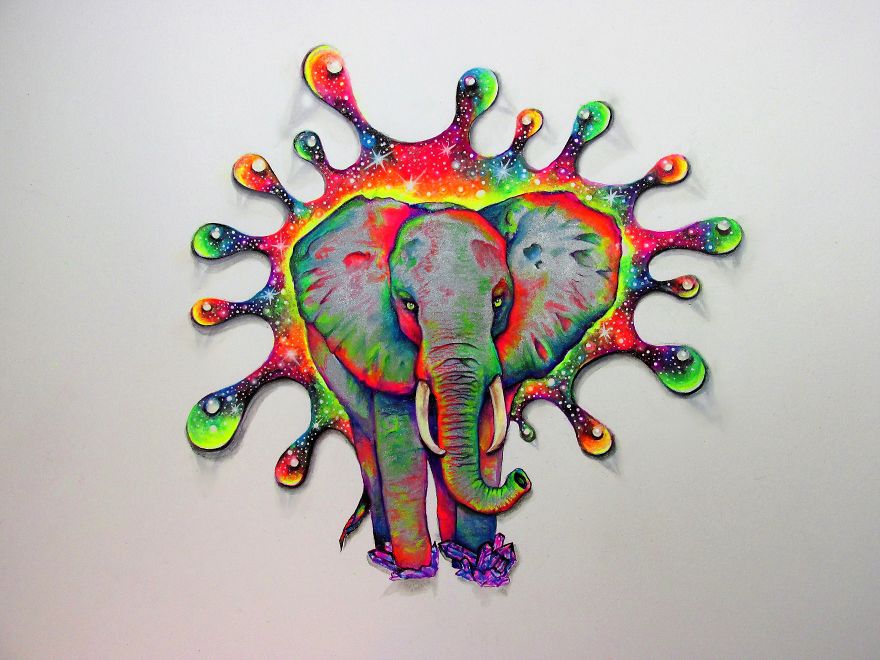 880x660 i use gel pens to create colorful art bored panda - Gel Pen Drawings