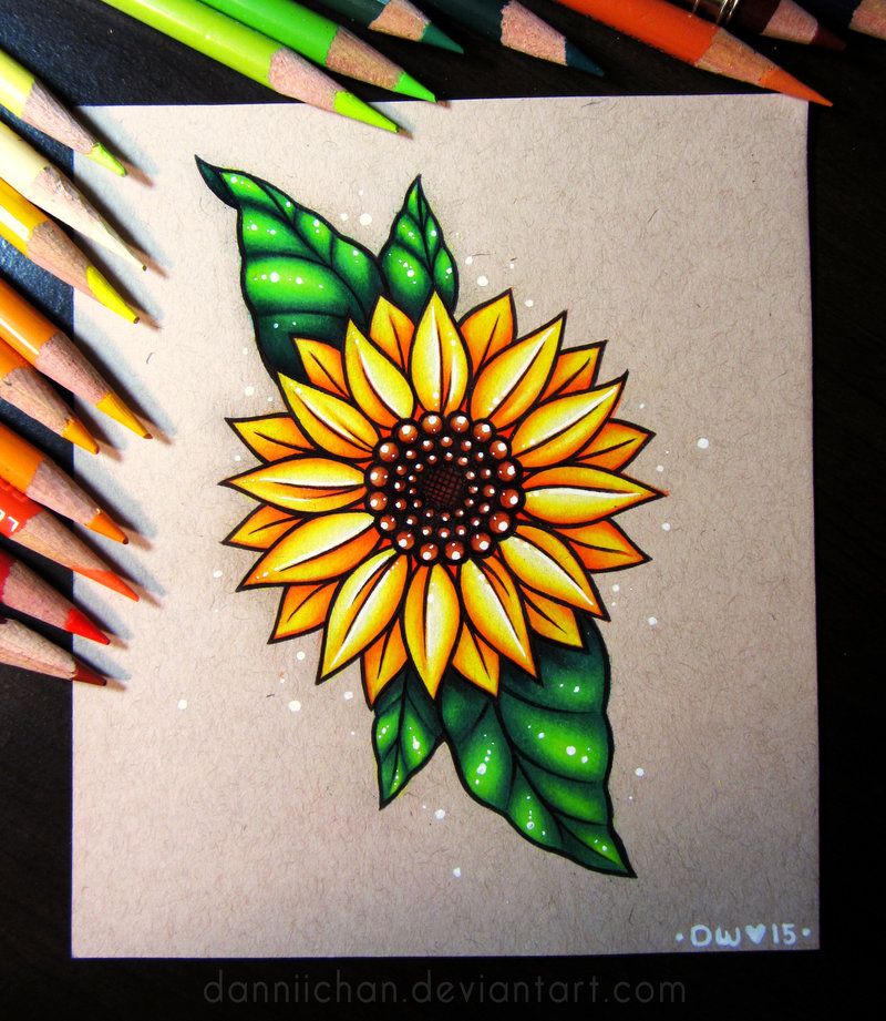 800x921 sunflower - Gel Pen Drawings