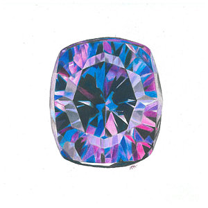 300x300 Purple Gem Drawings Fine Art America - Gem Drawing