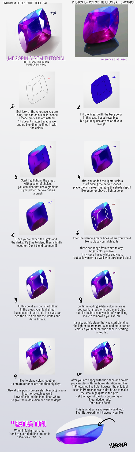 576x1920 Crystal Tutorial Tumblr - Gem Drawing