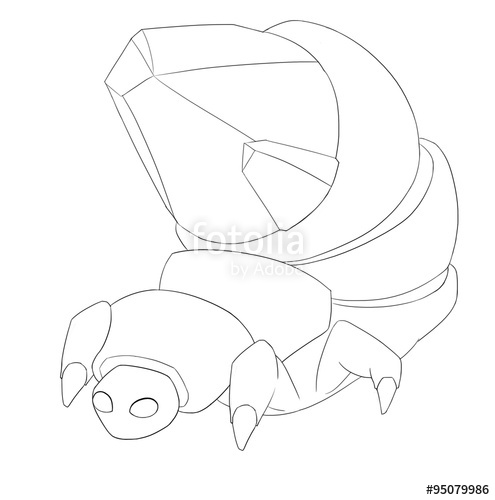 495x500 Gem Bug Line Art - Gem Line Drawing