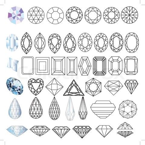 480x480 Huge Collection Of 'gem Drawing' Download More Than Images - Gem Line Drawing