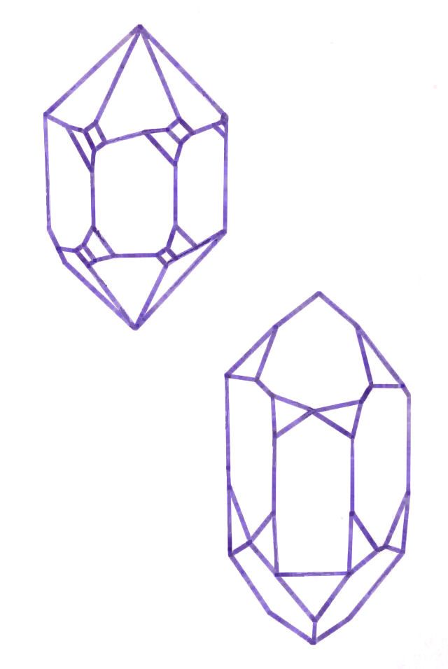 640x956 Crystals Line Drawings - Gem Line Drawing