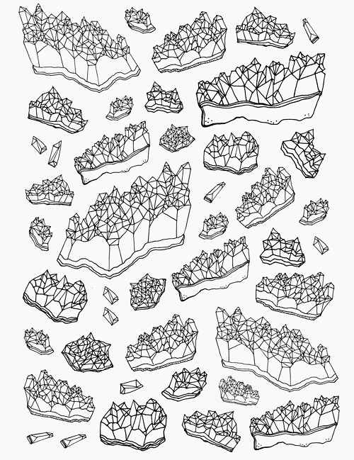 500x649 Crystal Drawing Amethyst Crystal For Free Download - Gem Line Drawing