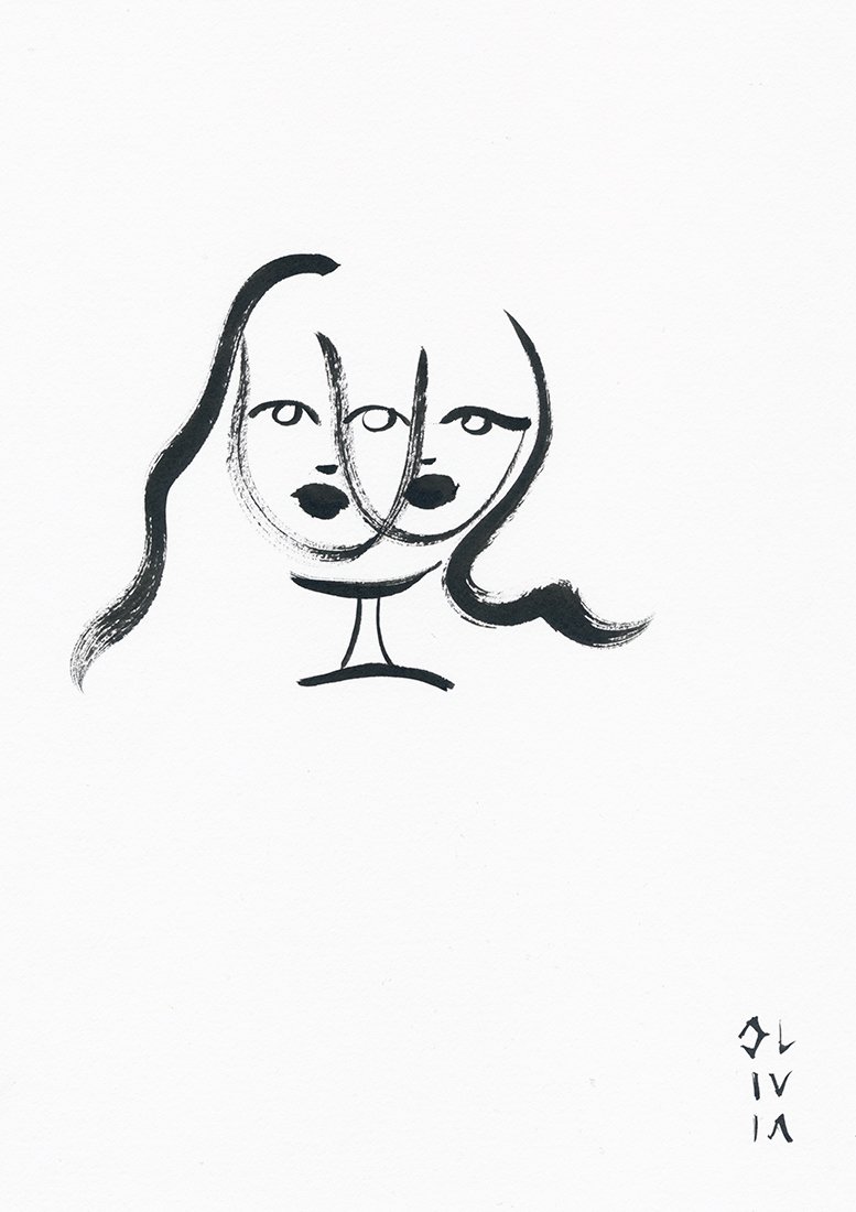 777x1100 Gemini Original Drawing Charmaine Olivia - Gemini Drawings