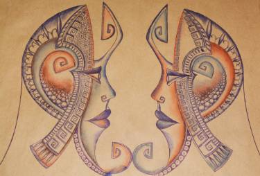 375x254 Gemini Drawing - Gemini Drawings