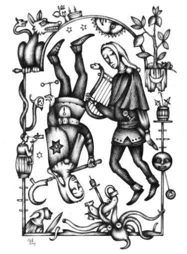 375x507 Sunny Gemini Drawing - Gemini Drawings