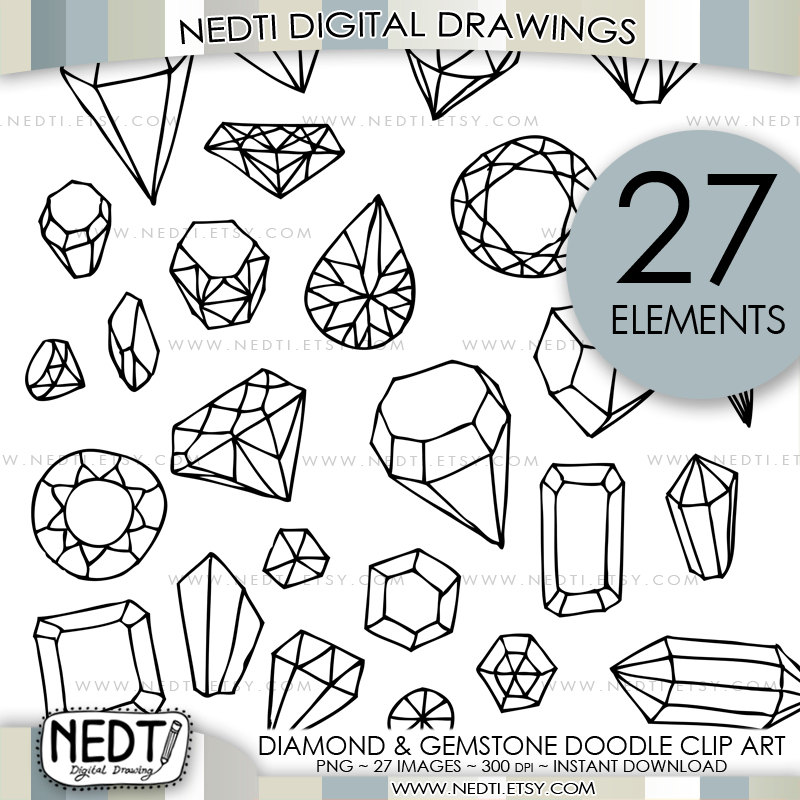 800x800 gemstone clipart - Gemstone Drawing