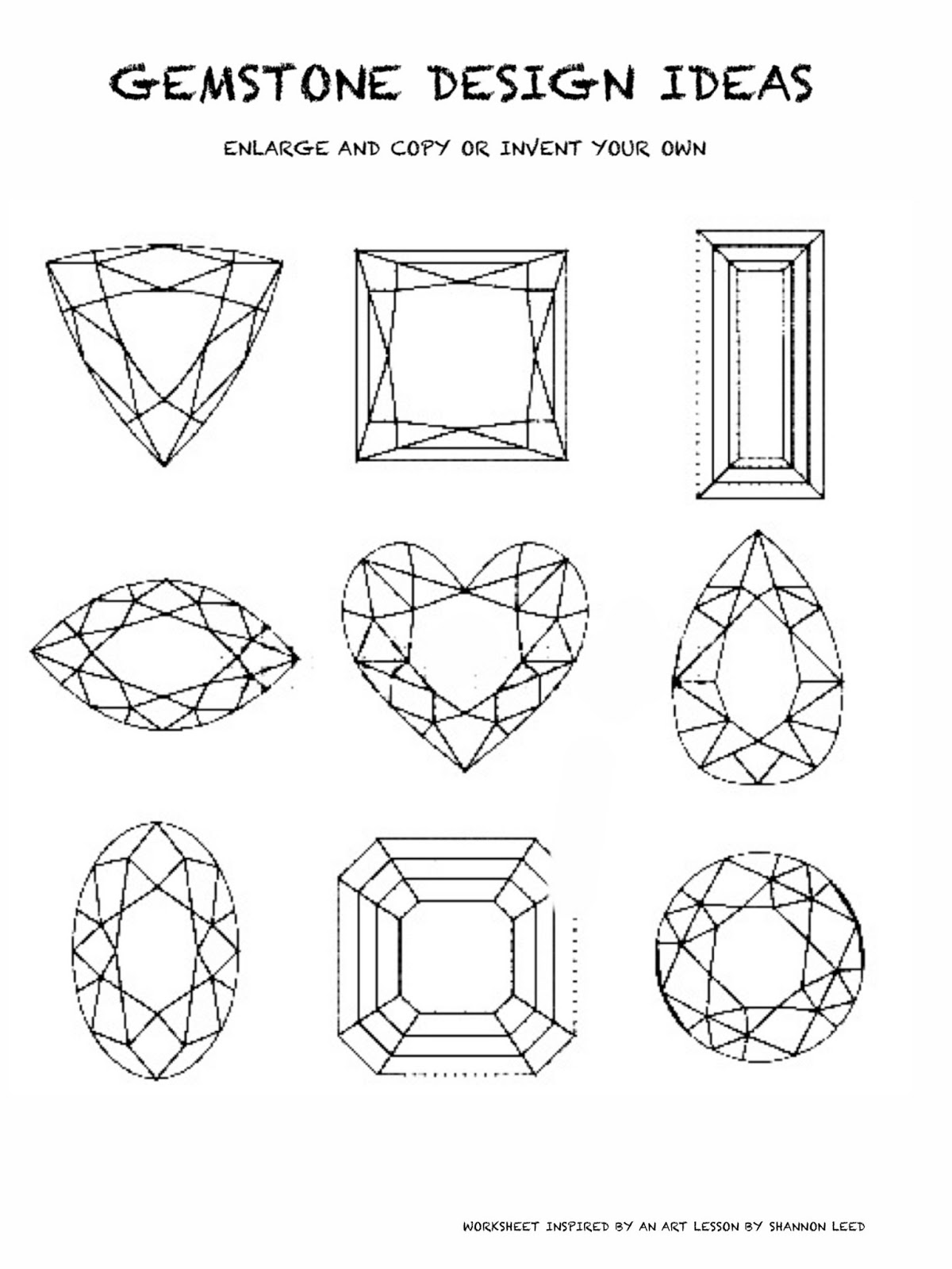 1200x1600 the helpful art teacher creating visual texture with pencil - Gemstone Drawing