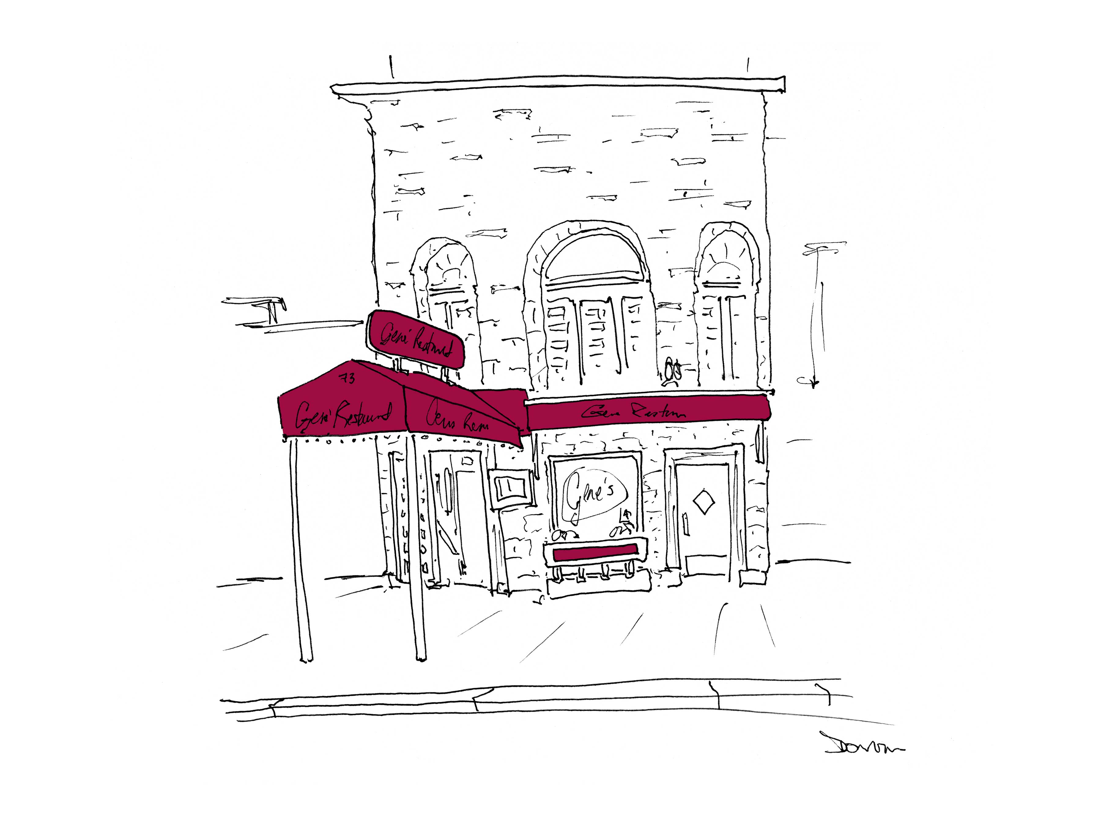 3600x2700 gene's restaurant - Gene Drawing